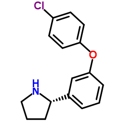 (2S)-2-[3-(4-Chlorophenoxy)phenyl]pyrrolidine结构式