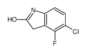 5-CHLORO-4-FLUOROINDOLIN-2-ONE结构式