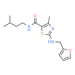 2-[(furan-2-ylmethyl)amino]-4-methyl-N-(3-methylbutyl)-1,3-thiazole-5-carboxamide Structure