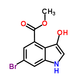 Methyl 6-bromo-3-hydroxy-1H-indole-4-carboxylate structure