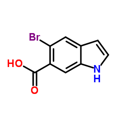 5-Bromo-1H-indole-6-carboxylic acid结构式