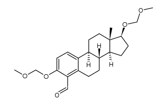 (8R,9S,13S,14S,17S)-3,17-bis(methoxymethoxy)-13-methyl-7,8,9,11,12,13,14,15,16,17-decahydro-6H-cyclopenta[a]phenanthrene-4-carbaldehyde Structure