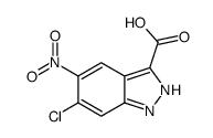 6-chloro-5-nitro-1H-indazole-3-carboxylic acid结构式