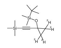 1-(tert-Butyldimethylsilyloxy)-1-(2'-trimethylsilyl)ethynyl-cyclopropane-d4结构式