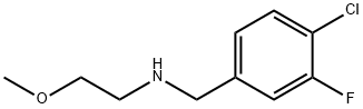 Benzenemethanamine, 4-chloro-3-fluoro-N-(2-methoxyethyl)- Structure