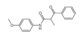 N-(4-methoxyphenyl)-2-benzoylpropionamide结构式