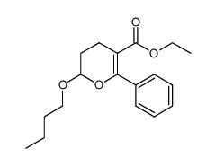 ethyl 2-butoxy-3,4-dihydro-6-phenyl-2H-pyran-5-carboxylate Structure