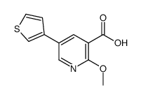 2-methoxy-5-thiophen-3-ylpyridine-3-carboxylic acid结构式