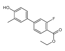 ethyl 2-fluoro-4-(4-hydroxy-3-methylphenyl)benzoate Structure