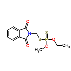O-Ethyl O-methyl S-(1,3-dioxo-1H-isoindol-2(3H)-ylmethyl) =phosphorodithioate结构式