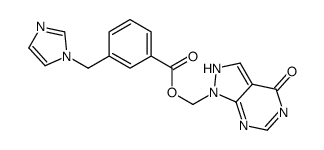 3-(1H-Imidazole-1-ylmethyl)benzoic acid (4,5-dihydro-4-oxo-1H-pyrazolo[3,4-d]pyrimidine-1-yl)methyl ester结构式