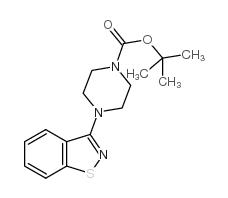 1,1-DIMETHYLETHYL 4-(1,2-BENZISOTHIAZOLE-3-YL)-1-PIPERAZINECARBOXYLATE structure