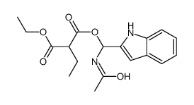 1-Acetamido(1H-indol-2-yl)methyl3-ethyl2-ethylmalonate结构式