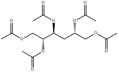 arabino-Hexitol, 3-deoxy-, pentaacetate structure