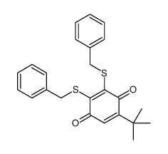 2,3-dibenzylthio-6-tert-butyl-4-benzoquinone structure