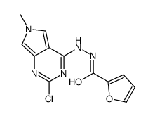 N'-(2-chloro-6-methylpyrrolo[3,4-d]pyrimidin-4-yl)furan-2-carbohydrazide结构式