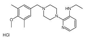 1-(4-methoxy-3,5-dimethylbenzyl)-4-(3-(ethylamino)-2-pyridyl)piperazine hydrochloride结构式