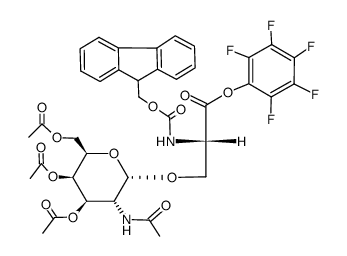 N-[芴甲氧羰基]-O-[3,4,6-三-O-乙酰基-2-(乙酰氨基)-2-脱氧-ALPHA-D-吡喃半乳糖基]-L-丝氨酸五氟苯基酯图片