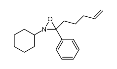 2-cyclohexyl-3-(pent-4'-en-1'-yl)-3-phenyl-1,2-oxaziridine结构式