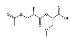 2(R)-(3-(Acetylthio)-2(S)-methyl-1-oxopropoxy)-3-(methylthio)propanoic acid结构式
