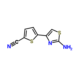 5-(2-Amino-1,3-thiazol-4-yl)-2-thiophenecarbonitrile结构式