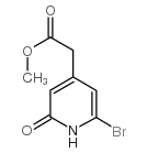 6-溴-1,2-二氢-2-氧代-4-吡啶乙酸甲酯结构式