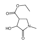ethyl 4-hydroxy-1-methyl-5-oxopyrrolidine-3-carboxylate结构式