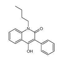 1-Butyl-4-hydroxy-3-phenyl-1H-quinolin-2-one结构式