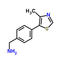 (4-(4-Methylthiazol-5-yl)phenyl)methanamine structure