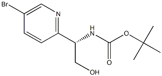 (S)-tert-butyl (1-(5-bromopyridin-2-yl)-2-hydroxyethyl)carbamate Structure