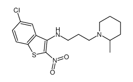 5-chloro-N-[3-(2-methylpiperidin-1-yl)propyl]-2-nitro-1-benzothiophen-3-amine结构式