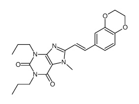 (E)-8-(2-(1,4-Benzodioxan-6-yl)vinyl)-7-methyl-1,3-dipropylxanthine structure