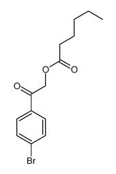 [2-(4-bromophenyl)-2-oxoethyl] hexanoate Structure