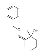 (2Z)-3-methyl-2-phenylmethoxyiminohexan-3-ol结构式