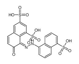 7-oxo-8-[(5-sulfonaphthalen-1-yl)hydrazinylidene]naphthalene-1,3-disulfonic acid Structure