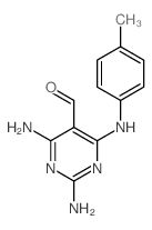 5-Pyrimidinecarboxaldehyde,2,4-diamino-6-[(4-methylphenyl)amino]-结构式