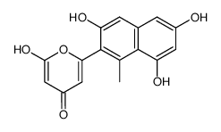 2-Hydroxy-6-(3,6,8-trihydroxy-1-methyl-naphthalen-2-yl)-pyran-4-one Structure