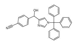 4-[Hydroxy(1-trityl-1H-imidazol-4-yl)methyl]benzonitrile Structure