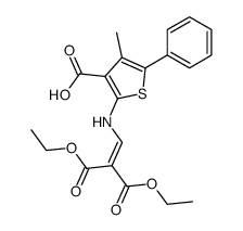 ethyl N-[3-carboxy-4-methyl-5-phenyl-2-thienyl]aminomethylenemalonate Structure