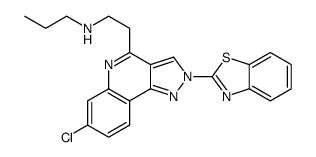 N-[2-[2-(1,3-benzothiazol-2-yl)-7-chloropyrazolo[4,3-c]quinolin-4-yl]ethyl]propan-1-amine Structure