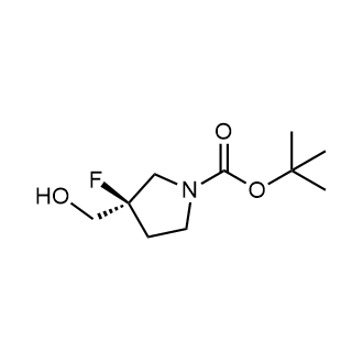 (R)-3-氟-3-(羟甲基)吡咯烷-1-羧酸叔丁酯结构式