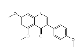 5,7-dimethoxy-3-(4-methoxyphenyl)-1-methyl-1H-quinolin-4-one结构式