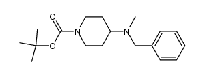 4-(N-benzyl-N-methylamino)piperidine-1-carboxylic acid tert-butyl ester结构式