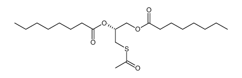 Octanoic acid (R)-1-acetylsulfanylmethyl-2-octanoyloxy-ethyl ester Structure