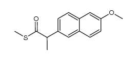 S-methyl 2-(6-methoxy-2-naphthyl)thiopropionate结构式