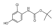tert-butyl 2-chloro-4-hydroxyphenylcarbamate Structure