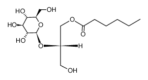 1-O-hexanoyl-2-O-(β-D-glucopyranosyl)-sn-glycerol Structure