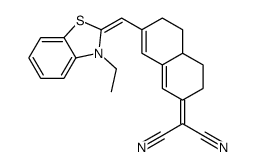D2(3H),A-NAPHTHALENEMALONONITRILE, 7-[(3-ETHYL-2-BENZOTHIAZOLINYLIDENE)METHYL]-4,4A,5,6-TETRAHYDRO-结构式
