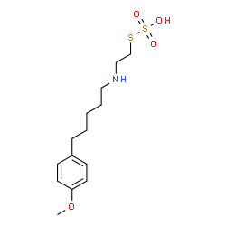 2-[5-(p-Methoxyphenyl)pentyl]aminoethanethiol sulfate structure