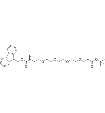 FmocNH-PEG4-t-butyl ester结构式